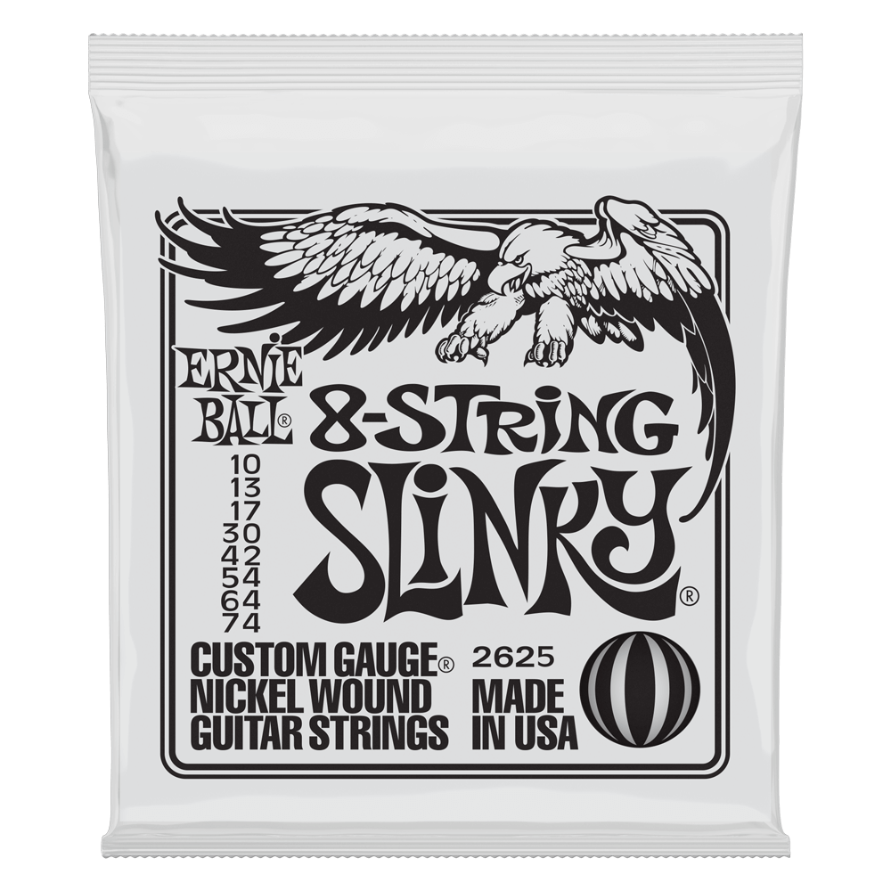 Slinky Nickel Wound 8-String Electric Guitar Strings 10-74 Gauge Front