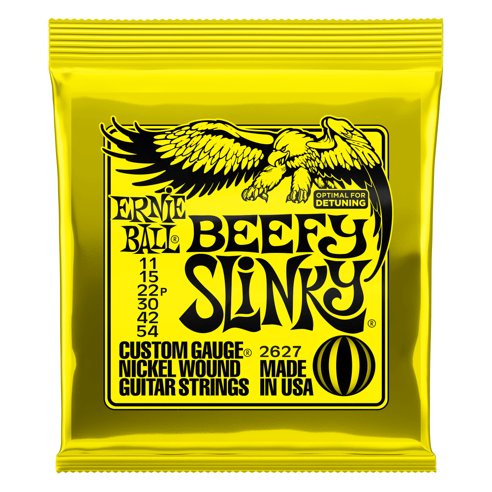 Beefy Slinky Nickel Wound Electric Guitar Strings 11-54 Gauge Front