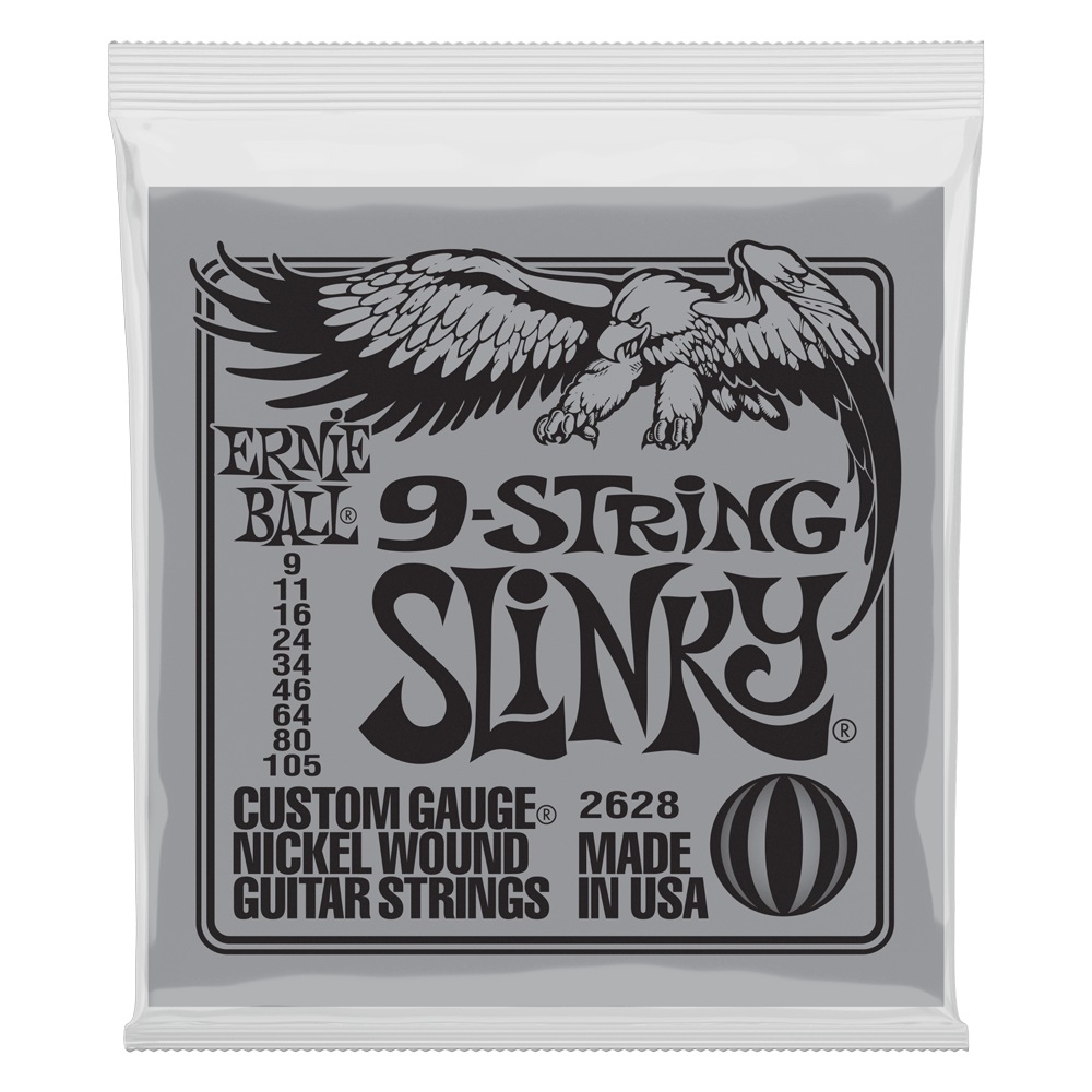 Slinky Nickel Wound 9-String Electric Guitar Strings 9-105 Gauge Front