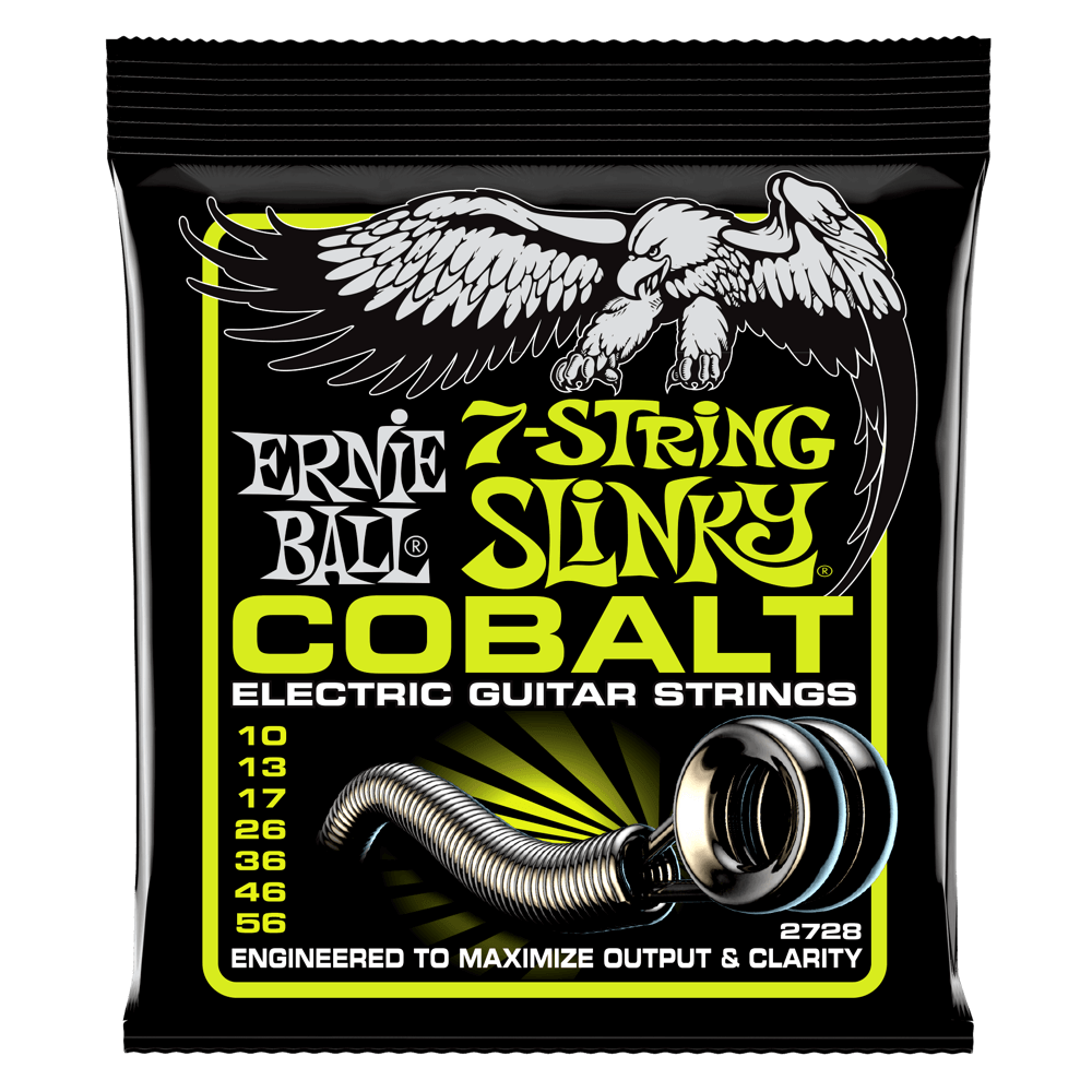 Regular Slinky 7-String Cobalt Cordes pour Guitare électrique Front