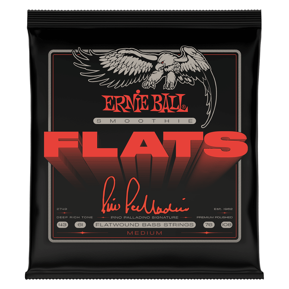 Medium Pino Palladino Smoothie Flats Electric Bass Strings 43-108 Gauge Front
