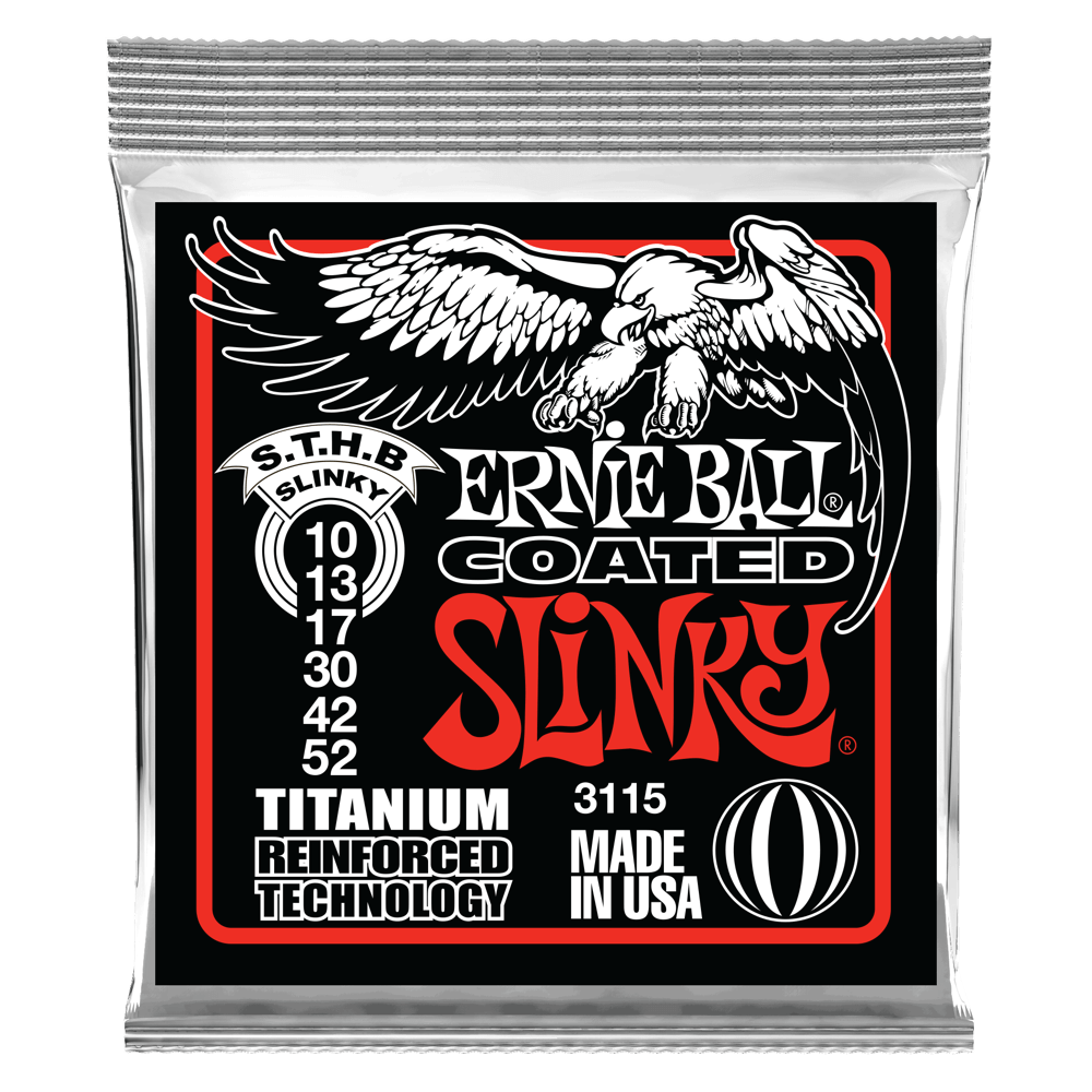 Corde per Chitarra Elettrica Skinny Top/ Heavy Bottom Slinky RPS Coated Titanium Front