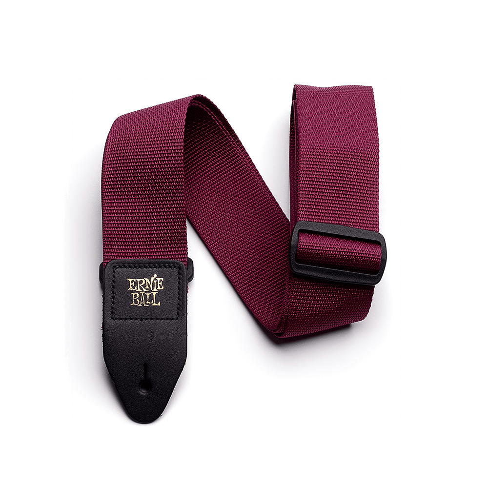 Polypro Guitar Strap/Bass Strap - Burgundy Front