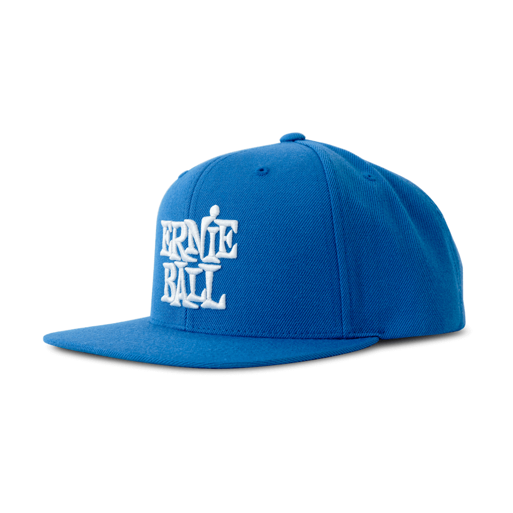 Blue with White Stacked Ernie Ball Logo Hat Front