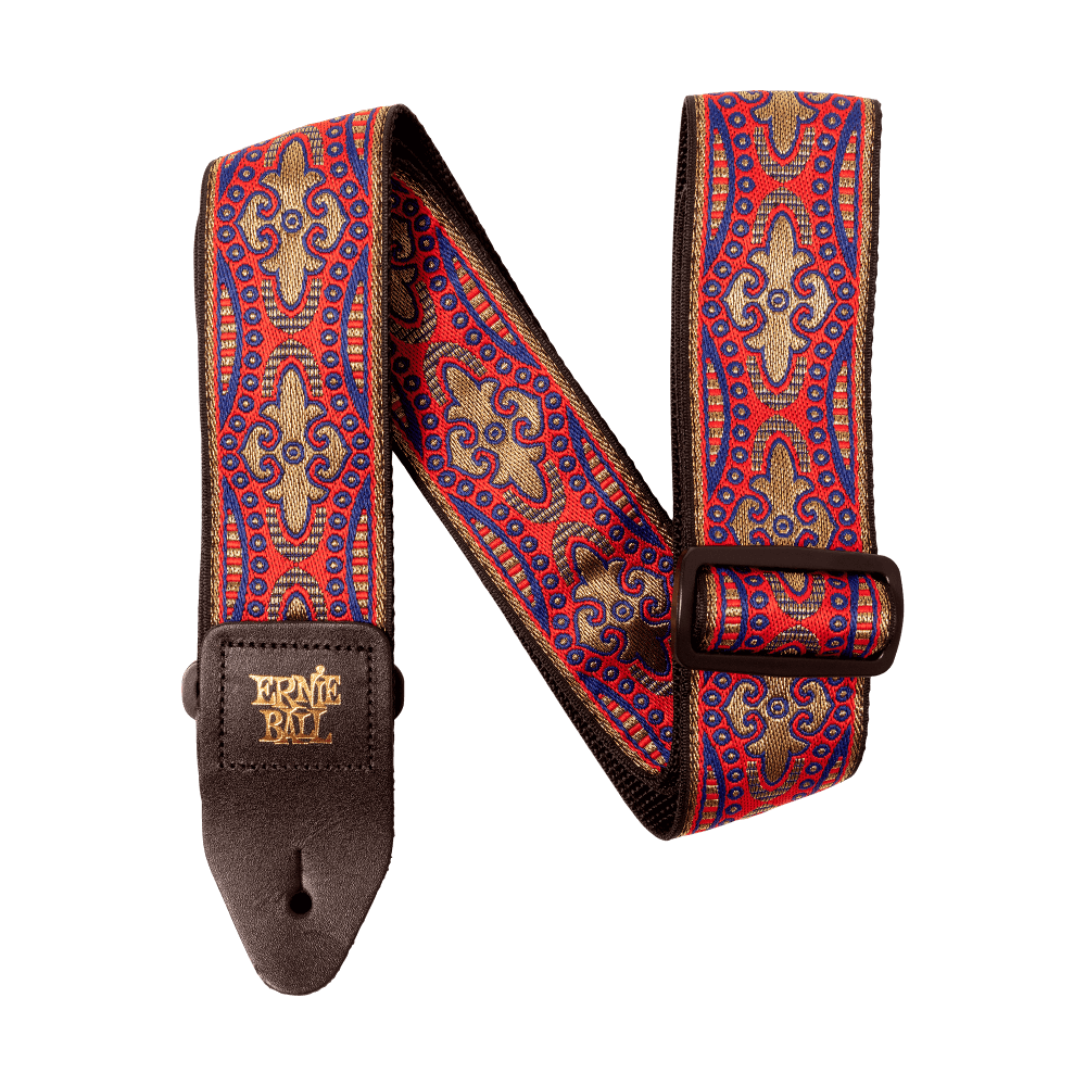 Classic Jacquard Guitar Strap/Bass Strap - Kashmir Sunset Front