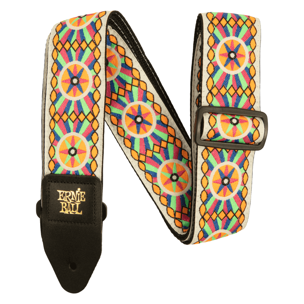 Classic Jacquard Guitar Strap/Bass Strap - Candy Sun Front
