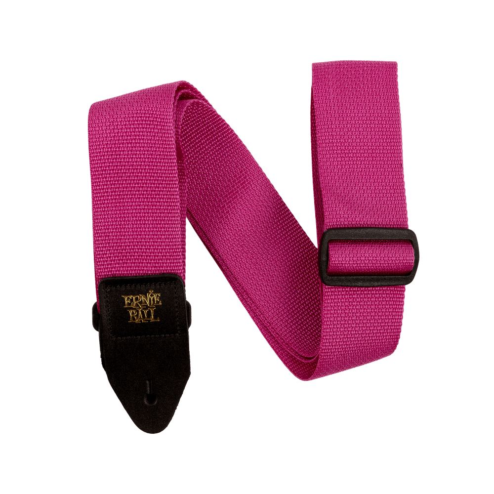 Polypro Guitar Strap/Bass Strap - Raspberry Front