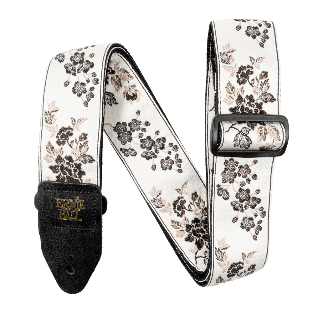 Classic Jacquard Guitar Strap/Bass Strap - Shadow Blossom Front