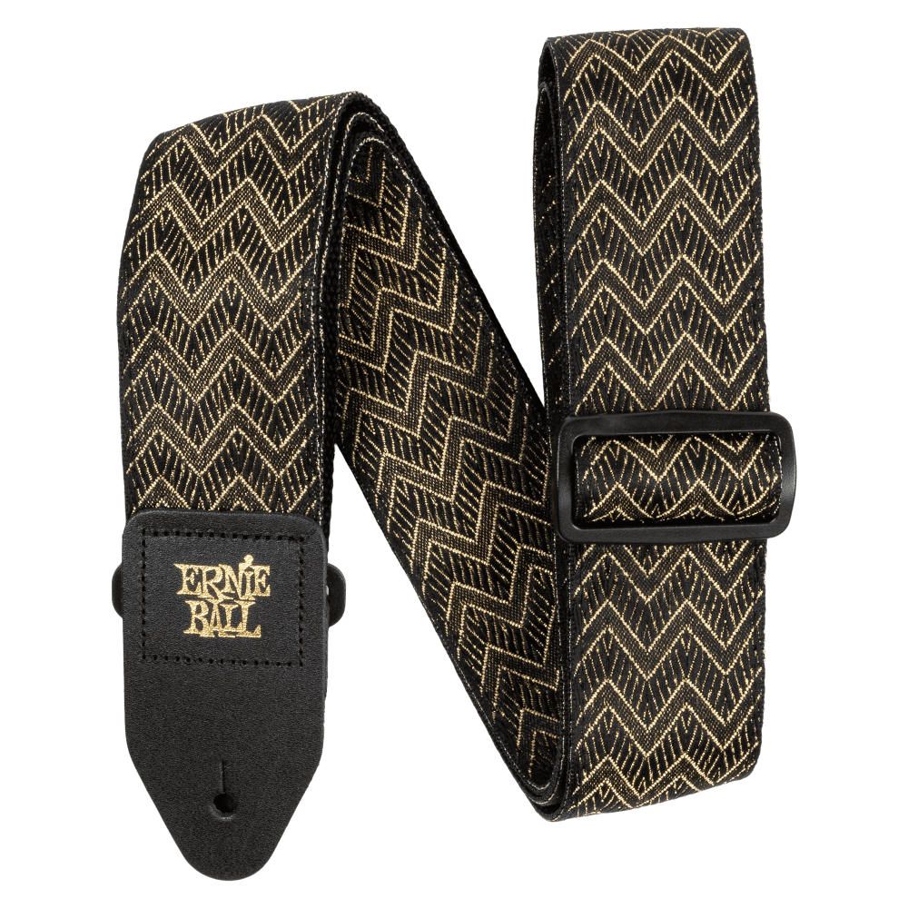 Classic Jacquard Guitar Strap/Bass Strap - Golden Waves Front