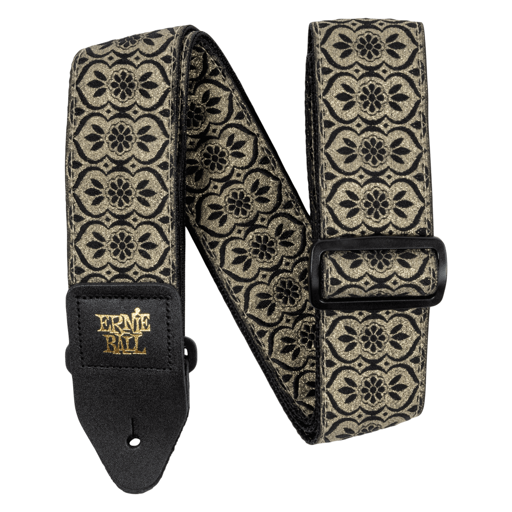 Classic Jacquard Guitar Strap/Bass Strap - Golden Garden Front