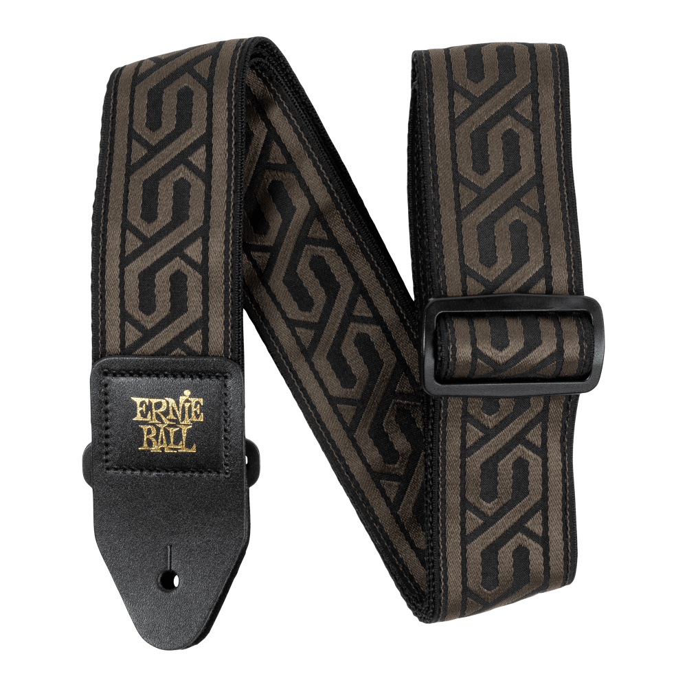 Classic Jacquard Guitar Strap/Bass Strap - Tribal Chain Front