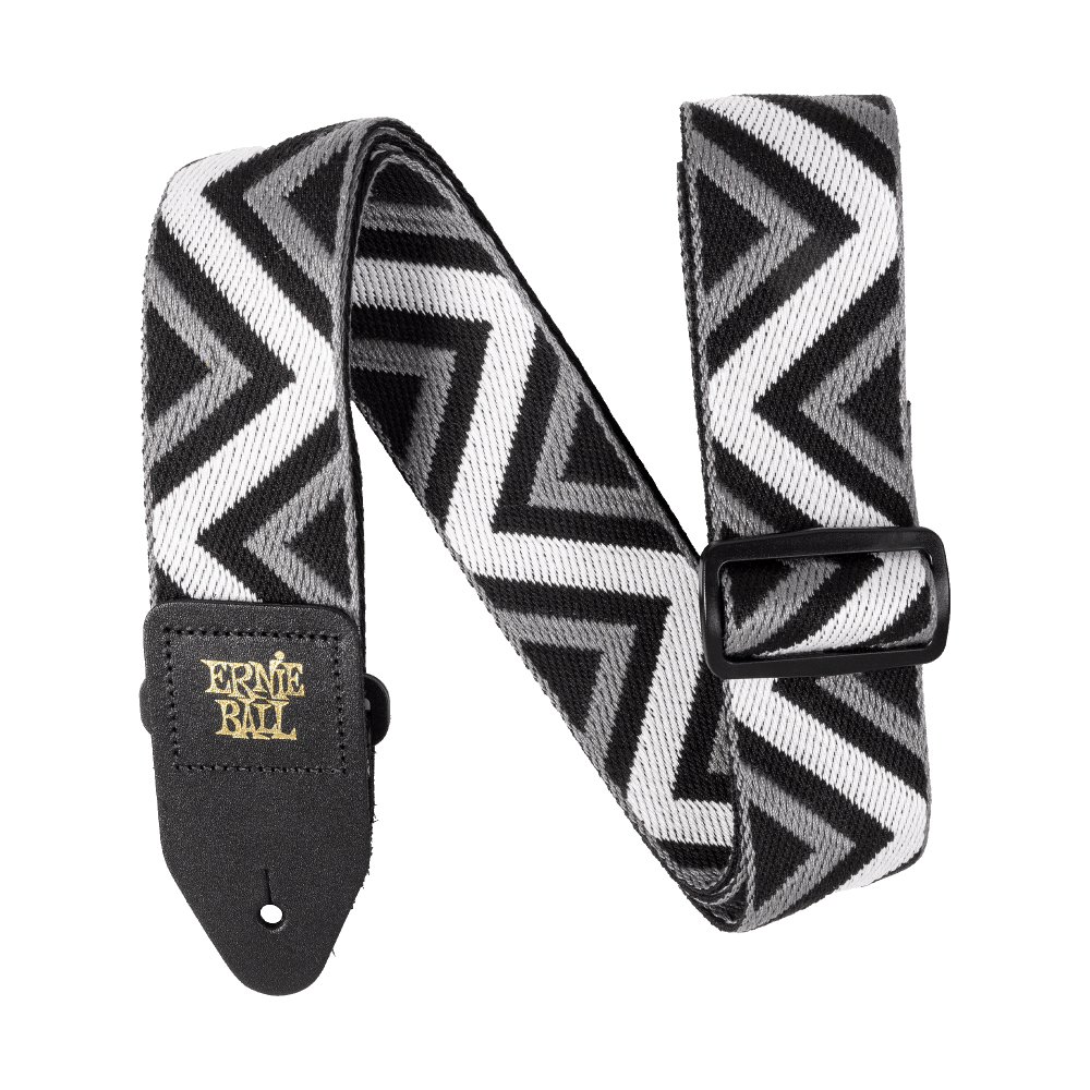 Classic Jacquard Guitar Strap/Bass Strap - Zipper Ripper Front