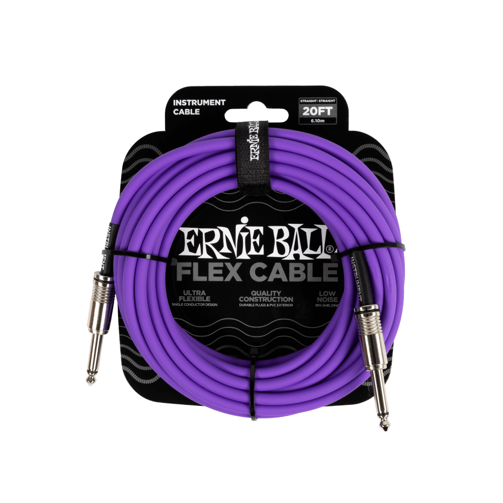 Flex Instrument Cable Straight/Straight 20ft - Purple Front
