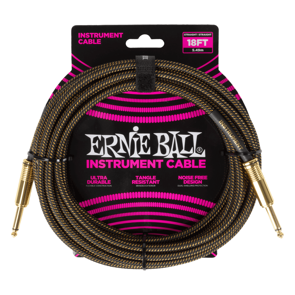 Braided Instrument Cable Straight/Straight 18ft - Pay Dirt Front