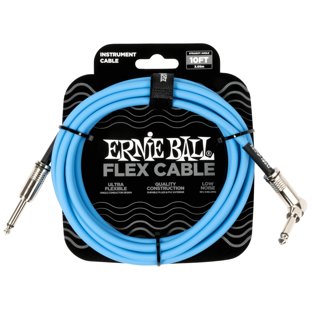 Flex Instrument Cable Straight/Angle 10ft - Blue Front
