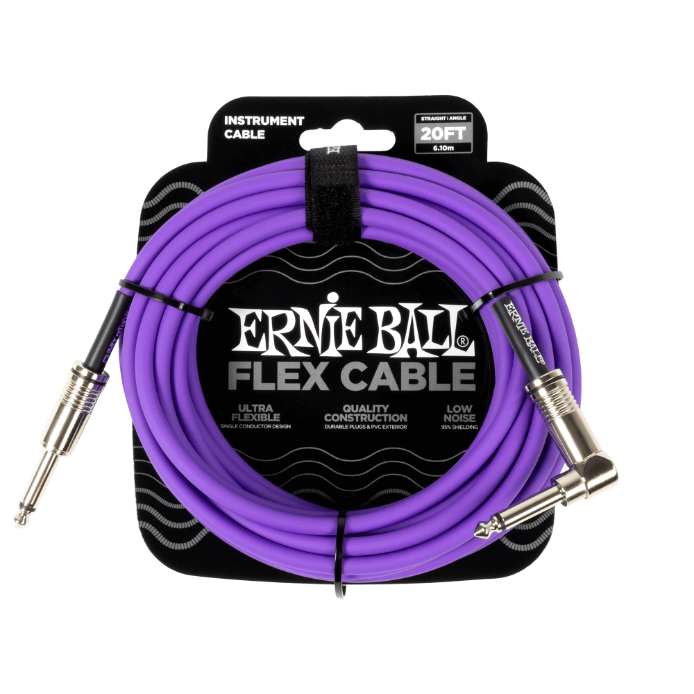 Flex Instrument Cable Straight/Angle 20ft - Purple Front