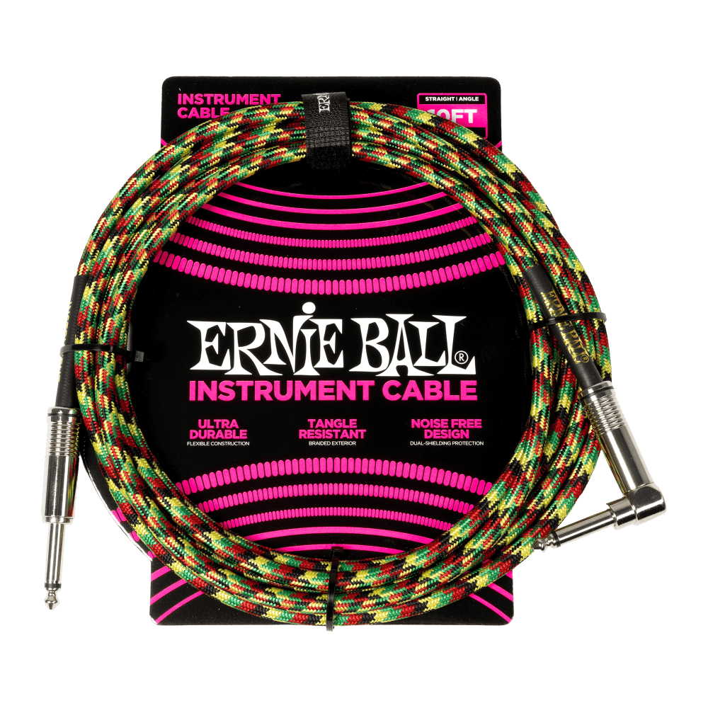 Braided Instrument Cable Straight/Angle 10ft - Good Vibrations Front