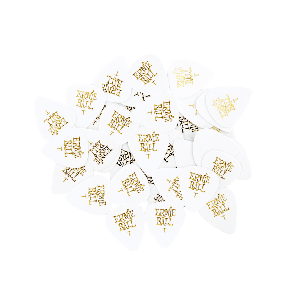 Médiators Fins Blancs, Lot de 144 Front