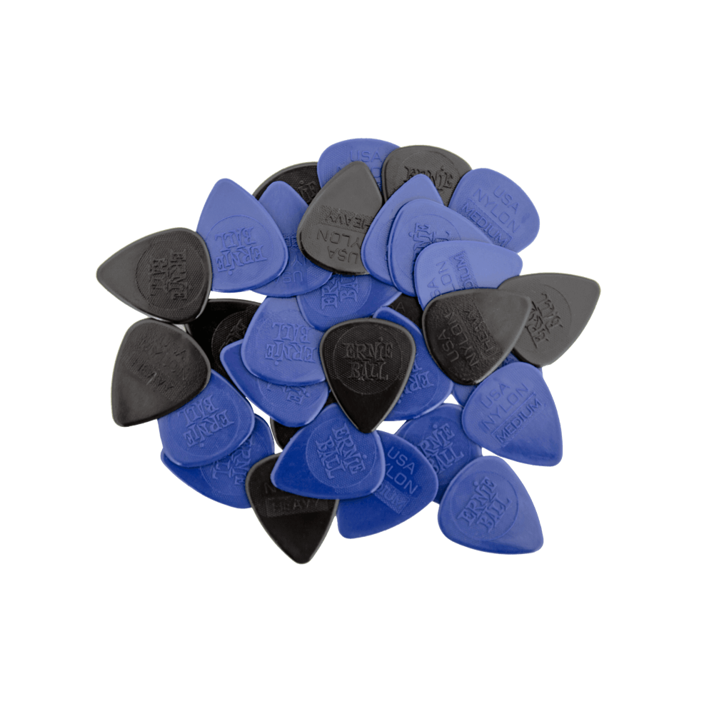 Paquet de 50 médiators  Mixed Thickness Nylon Picks Injection Molded M,H  Front