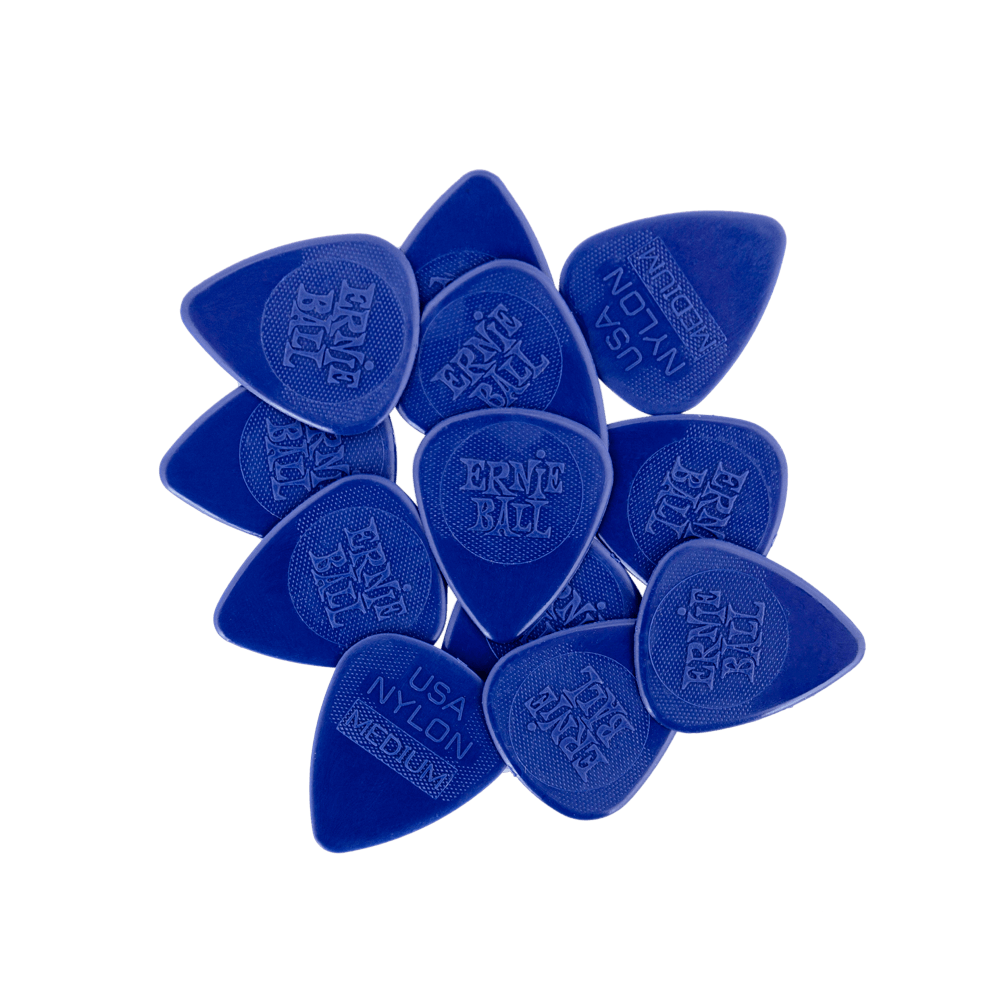 Paquet de 12 médiators Medium Nylon Picks Injection Molded 0.72mm   Front