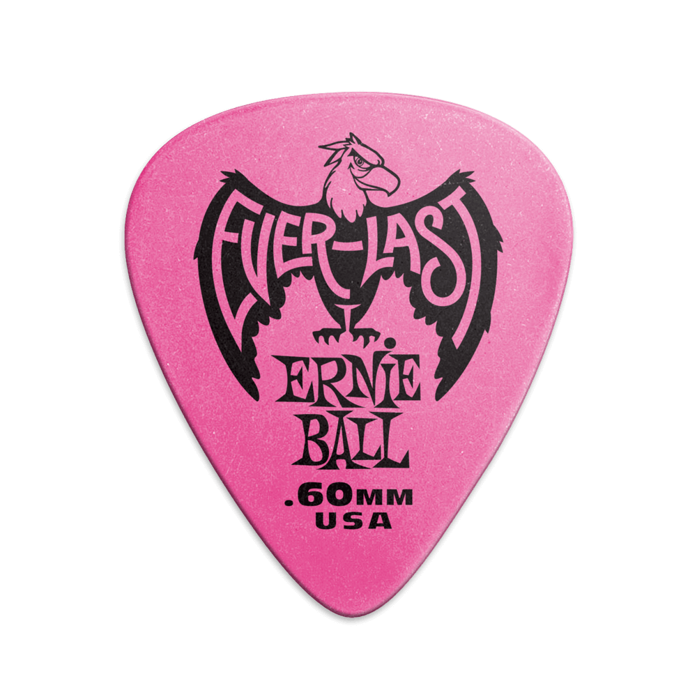 Plettri Everlast Pink da .60mm  - Confezione da 12 Front