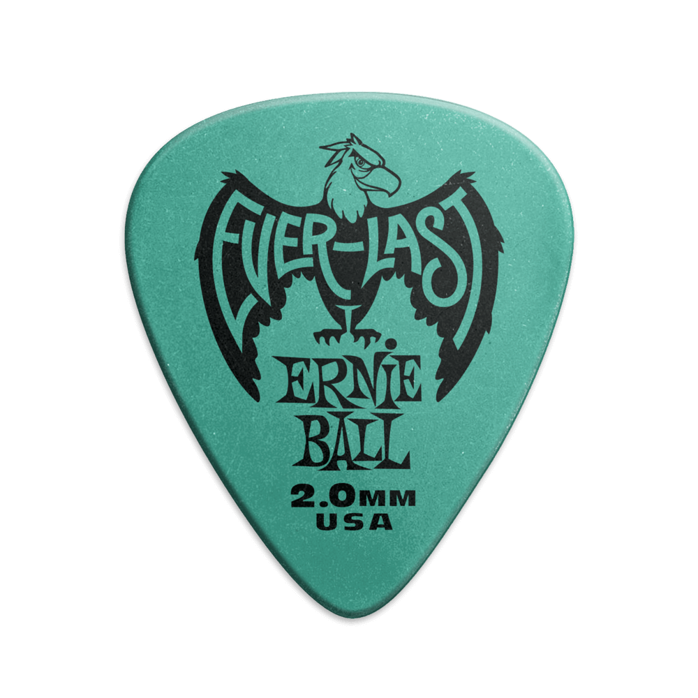 Plettri Everlast Teal da 2.0mm  - Confezione da 12 Front