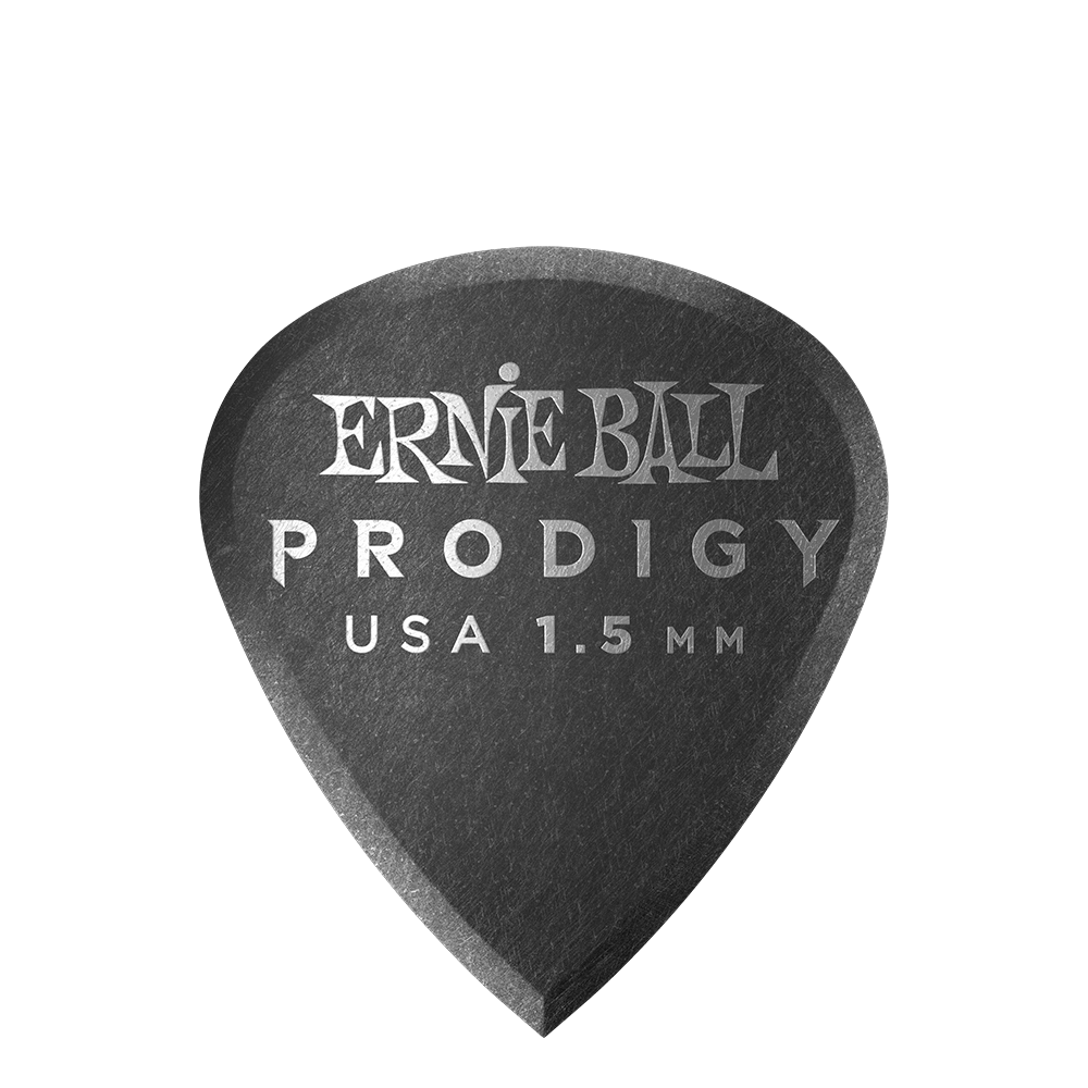 Prodigy Guitar Picks - Mini 1.5mm Black - 6 Pack Front