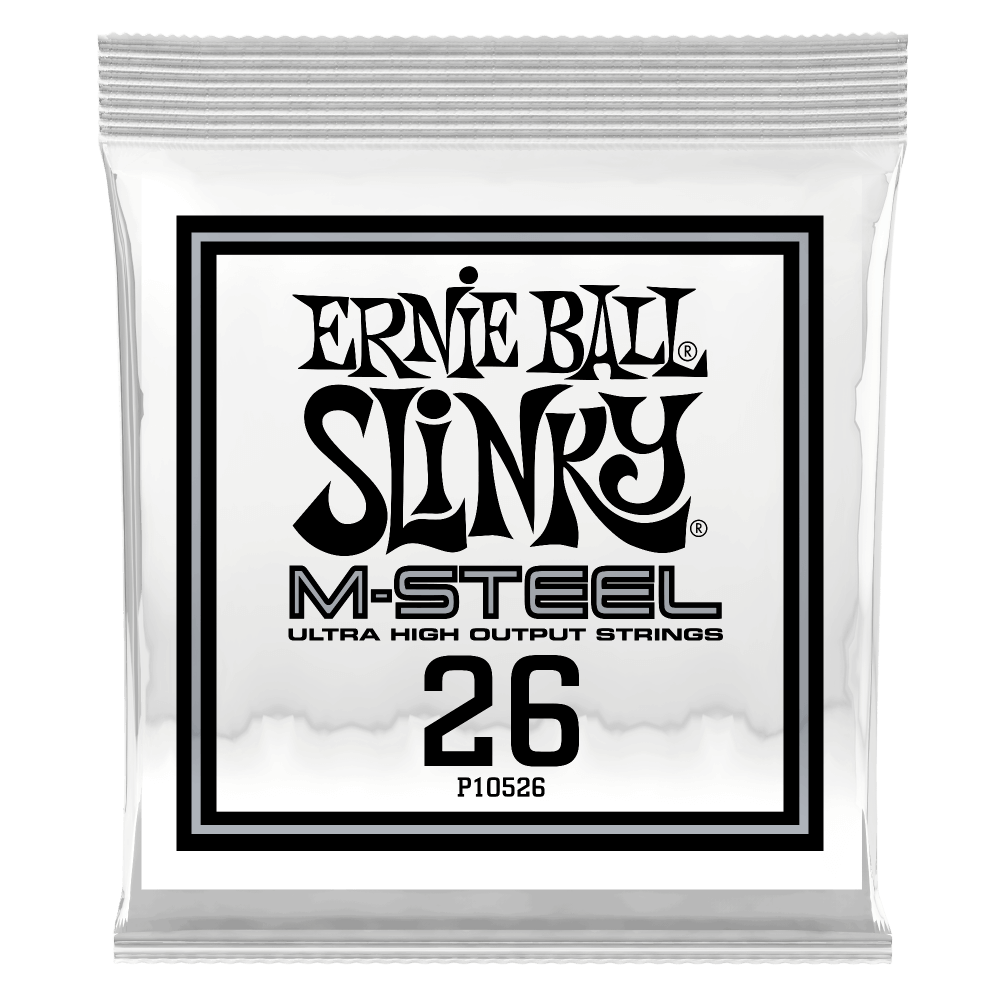 .026 - Corde Avvolte M-Steel per Chitarra Elettrica - 6 Pezzi Front