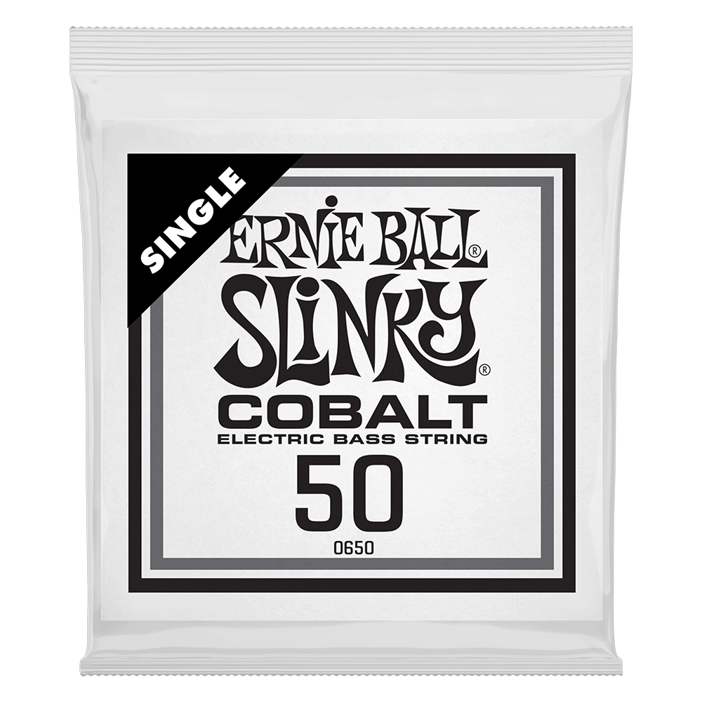.050 Cobalt Wound Electric Bass String Single Front