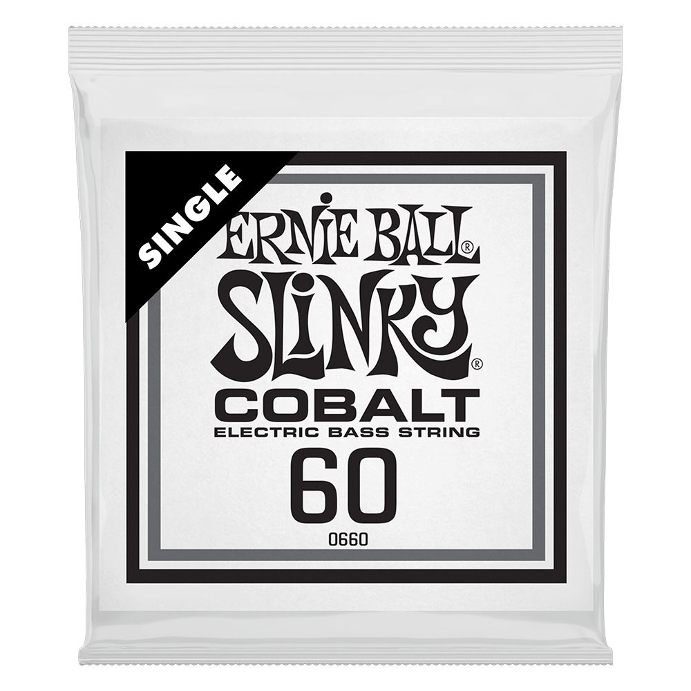 .060 Cobalt Wound Electric Bass String Single Front