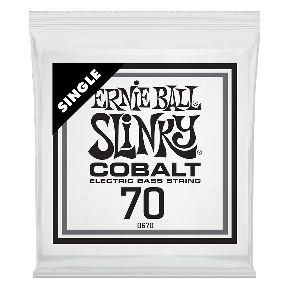 .070 Cobalt Wound Electric Bass String Single Front