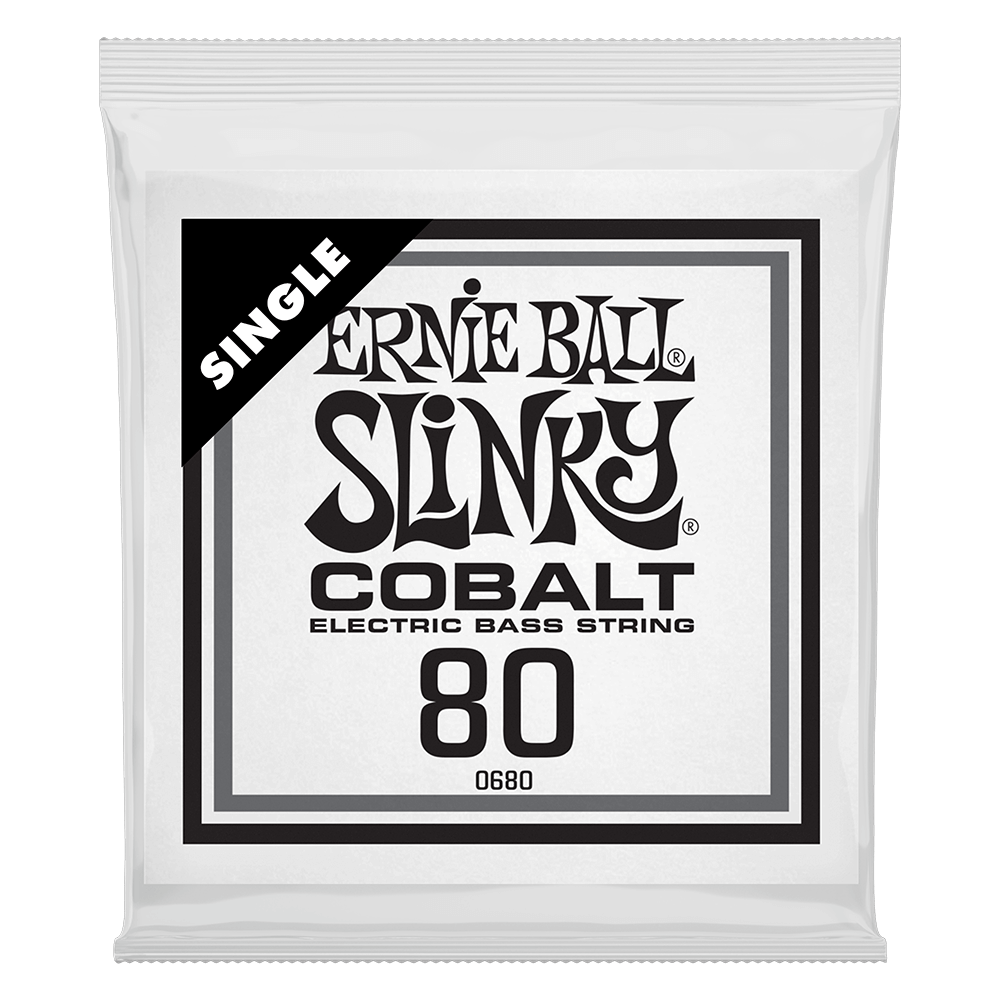 .080 Cobalt Wound Electric Bass String Single Front
