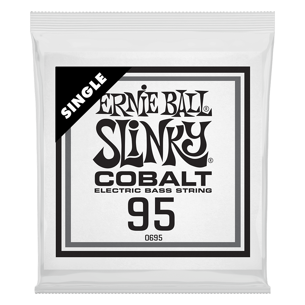 .095 Cobalt Wound Electric Bass String Single Front