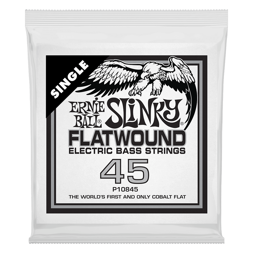 .045 Slinky Flatwound Electric Bass String Single Front