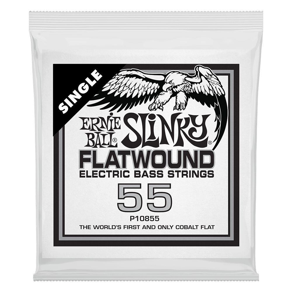 .055 Slinky Flatwound Electric Bass String Single Front
