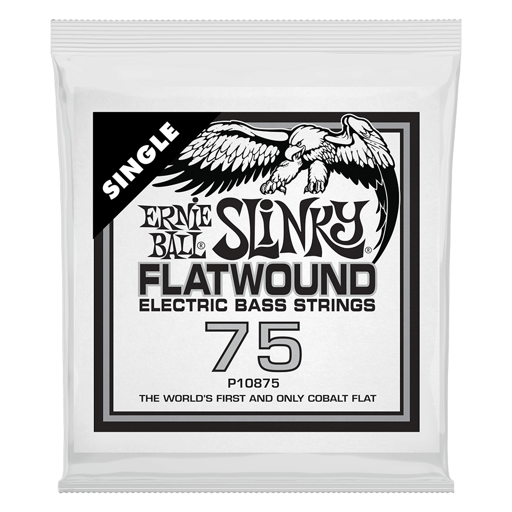 .075 Slinky Flatwound Electric Bass String Single Front