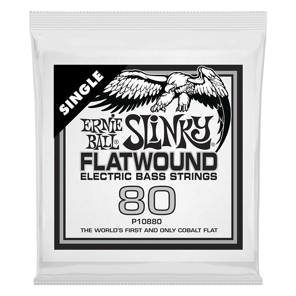 .080 Slinky Flatwound Electric Bass String Single Front