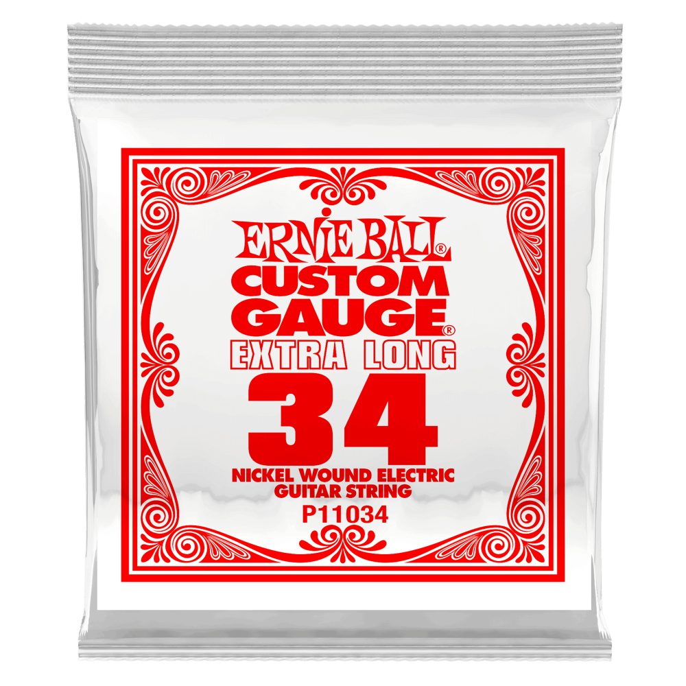 .034 Extra Long Nickel Corde Filée pour Guitare électrique au détail Front