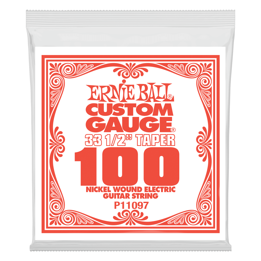 .100 LONG SCALE NICKEL WOUND ELECTRIC GUITAR STRINGS 3 PACK Front