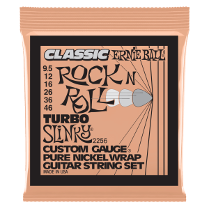 Turbo Slinky Classic Rock n Roll Pure Nickel Wrap Electric Guitar Strings 9.5-46 Gauge Thumb