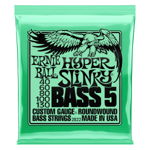 Hyper Slinky Nickel Wound 5-String Electric Bass Strings 40-130 Gauge Thumb