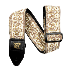 Classic Jacquard Guitar Strap/Bass Strap - Golden Tapestry Thumb