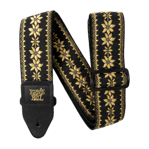 Classic Jacquard Guitar Strap/Bass Strap - Flower Crown Thumb