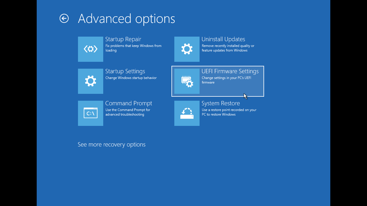 boot to uefi windows 11