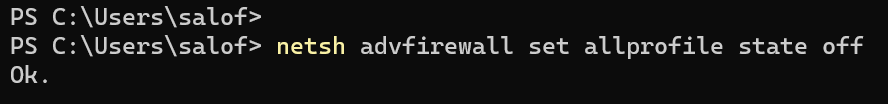 turn off firewall in windows 11 using netsh command