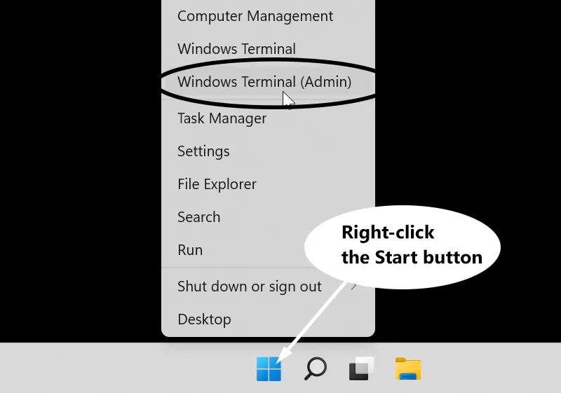 Open Windows Terminal as Admin