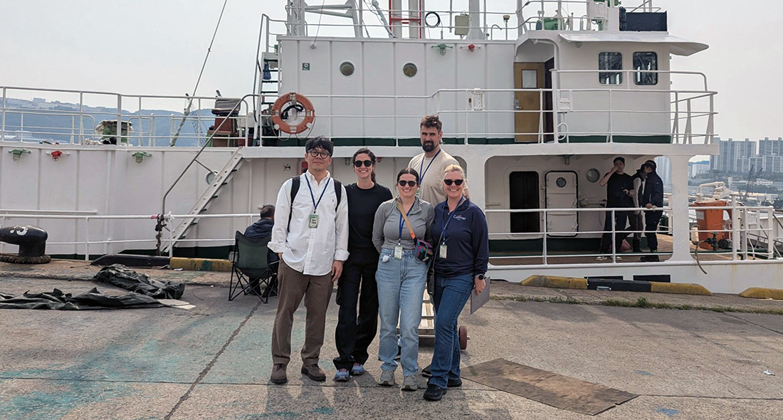 Project team onboard longline vessel