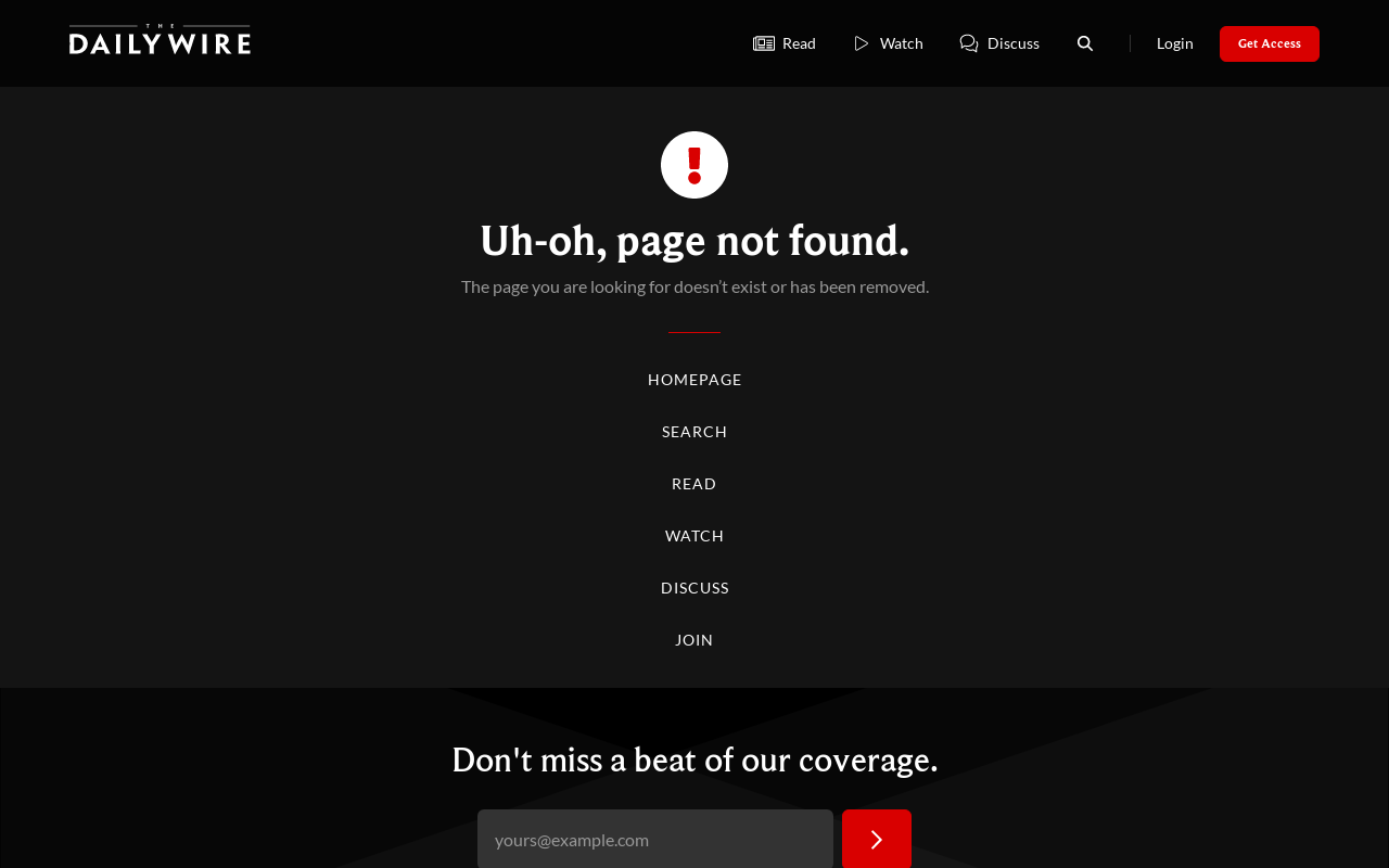 Screenshot of dailycaller.com page.