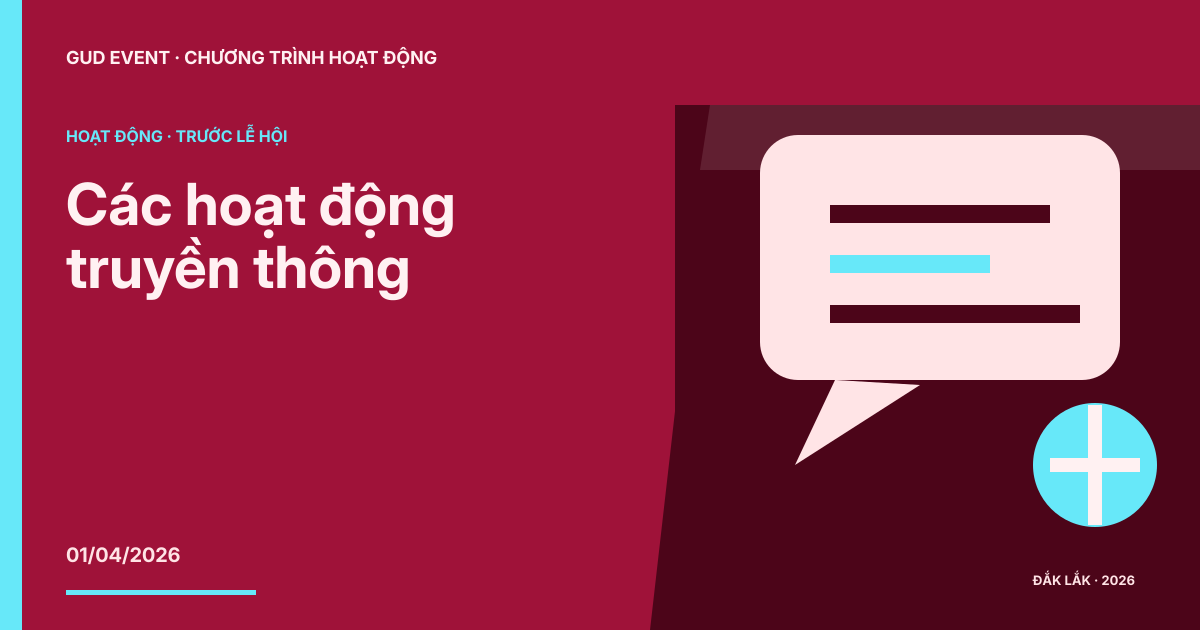 Các hoạt động truyền thông