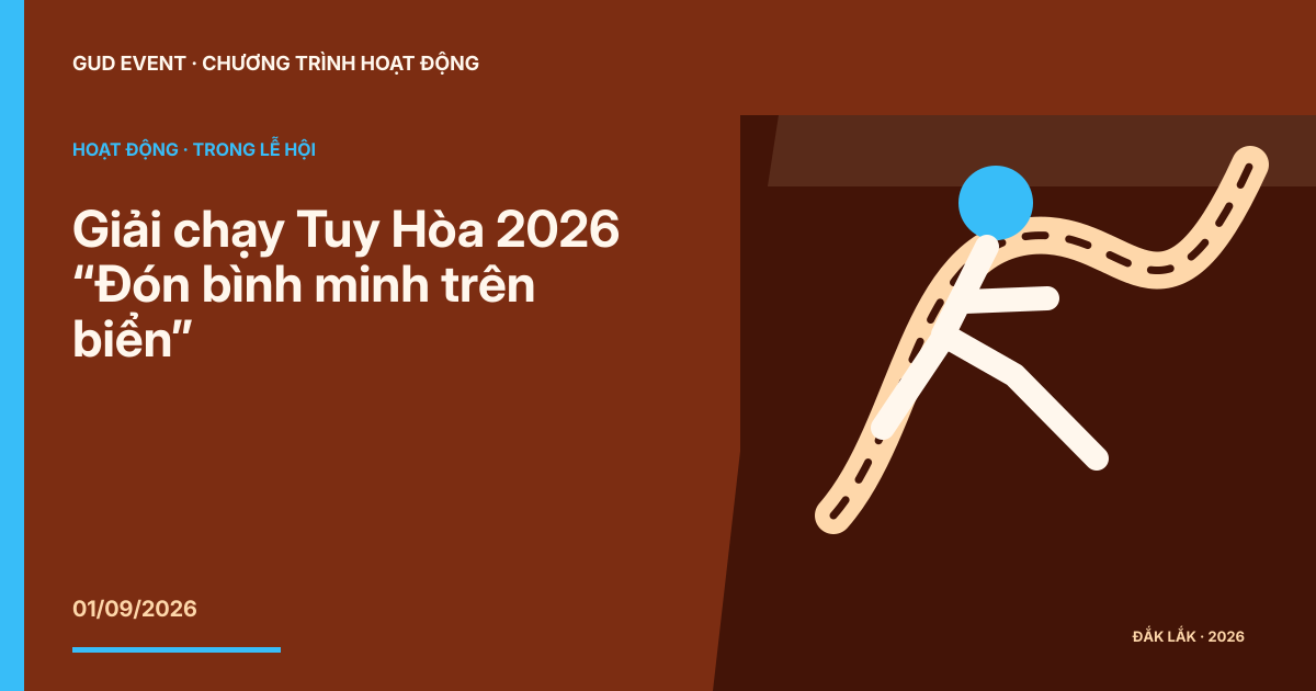 Giải chạy Tuy Hòa 2026 “Đón bình minh trên biển”